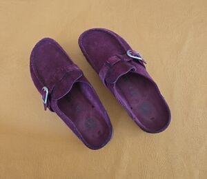 Suede Birkenstock Buckley Slip Ons